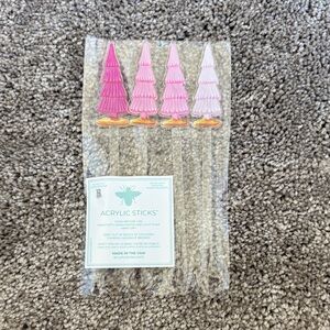 Pink Tree Cocktail Stir Sticks - Set of 4